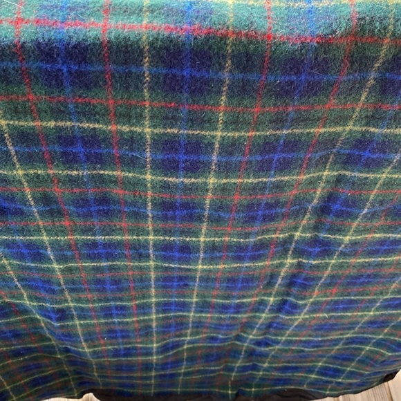 Pendleton Pure Wool Roll Up Blanket Checked Plaid Green - Picture 9 of 12
